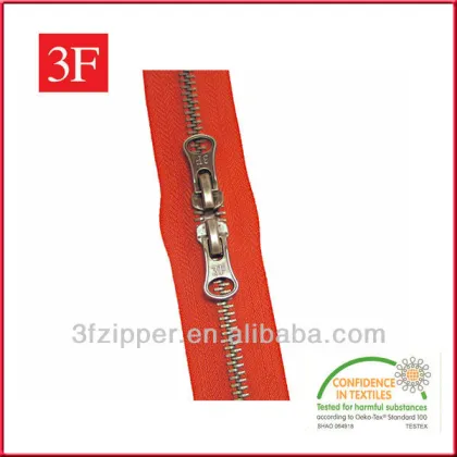 No.5 Double Sliders Metal Zipper