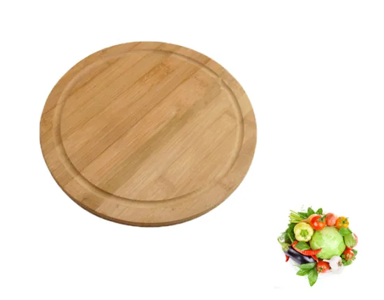 ROUND CHEESE SUSHI SERVING BAMBOO CUTTING BOARD
