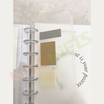 Custom Discbound PP Plastic Frosted Transparent Ruler Page Marker for Planner Notebook