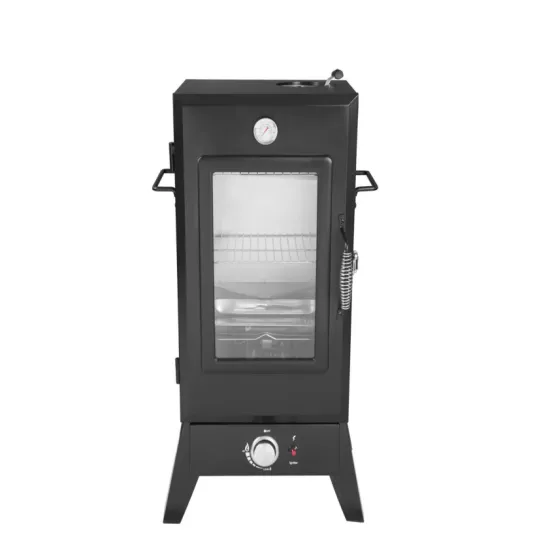 Outdoor Garden Black Powder Coating Barbecue Rack Double Layer Smokeless Gas Grill