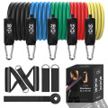 Custom logo11 PCS exercise band resistance set.