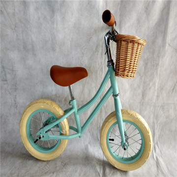 Mint Green Balance Bike with Basket for Toddlers (Ages 2-5 Years)