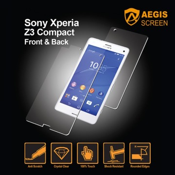 Tempered glass 3d screen protector For Sony-Xperia-Z3-Compact front&back