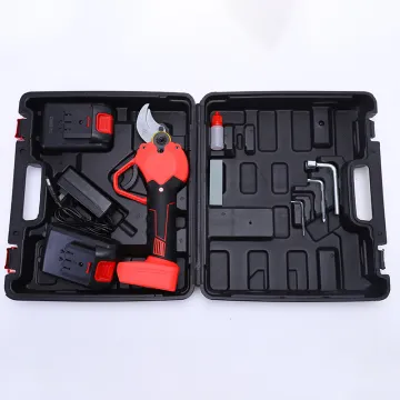 Cordless Lithium Battery Electric Pruner Scissors Tool Box for Orchard and Seedling Pruning