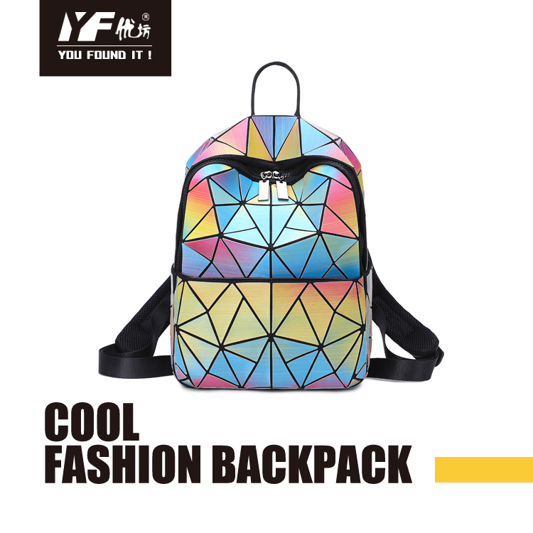 Mochila de encargo del bolso del ordenador portátil de la PU de la personalidad del enfoque del color