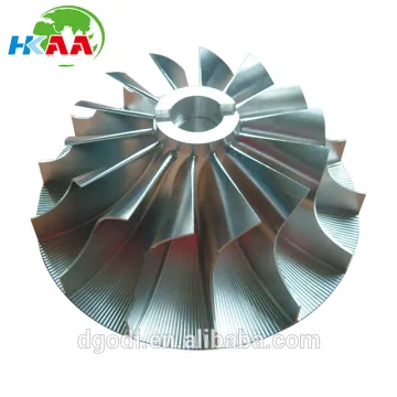 Nonstandard Impeller Pump Parts of aluminum 7075 Compressor wheel impeller for marine generator
