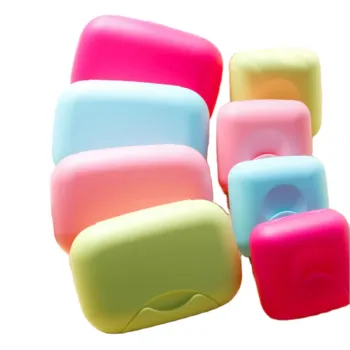 Hot Selling High-Quality Plastic Square Colorful Travel Soap Box
