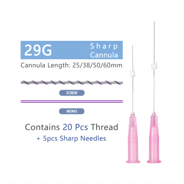 Cannula affilata 29G-sollevamento del thread