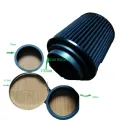 Filtro dell'aria universale 76/89/102mm per l'assunzione a freddo dell'aria