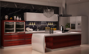 Br-LV004 Wood Venner Lacquer Kitchen Cabinet/Kitchen Furniture