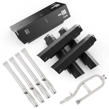 Replacement Grill Parts of Stainless Steel Burner and Porcelain Steel Heat Shield