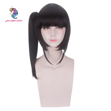 Black Silky Straight Cosplay Wig - Tsuyuri Kanako Aiziri Demon Slayer Kimetsu No Yaiba