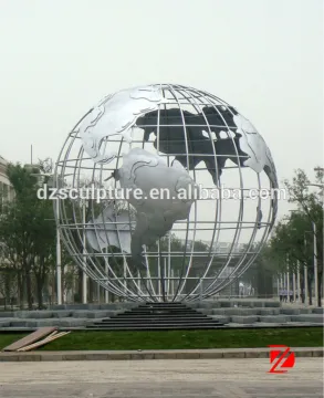 304 Stainless steel globe sculpture