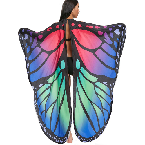 Butterfly Wings Shawl Fairy Soft Fabric for Women Ladies Party Nymph Costume Accessory