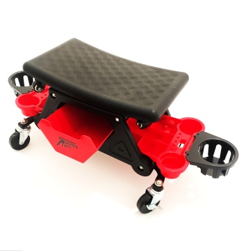 2-in-1 Mobile Rolling Utility Creeper Seat - Heavy Duty Car Care Detailing Stool