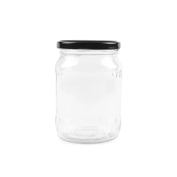 Jar in vetro a forma rotonda di alta qualità da 370 ml