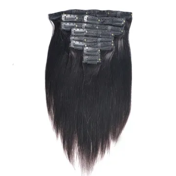 Factory Wholesale price 100 human hair  clip in hair extensions vendors cuticle aglined brazilian hair