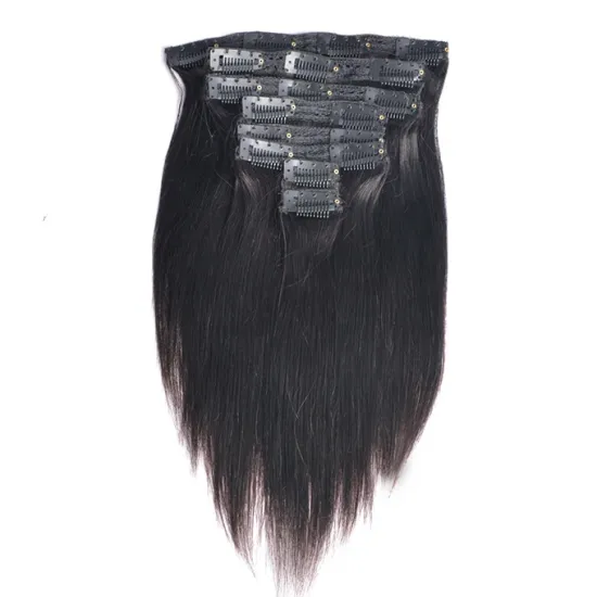 Factory Wholesale price 100 human hair  clip in hair extensions vendors cuticle aglined brazilian hair