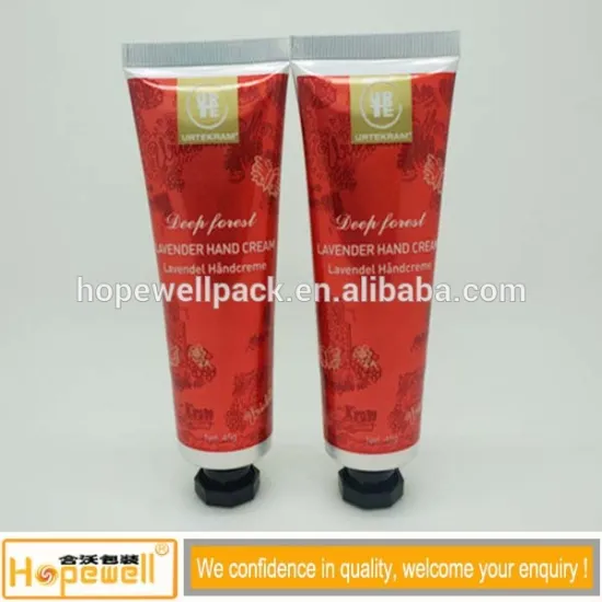 Octagonal Cap Aluminium Plastic Bottle / Red Fashion Design Labeling Tube