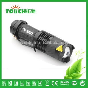 High power zoomable factory price led bicycle light XPE bulb adjustable focus pocket clip & waterproof mini bicycle light