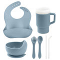 مجموعة تغذية الطفل السيليكون المكونة من 5 قطع، حل الفطام الكامل