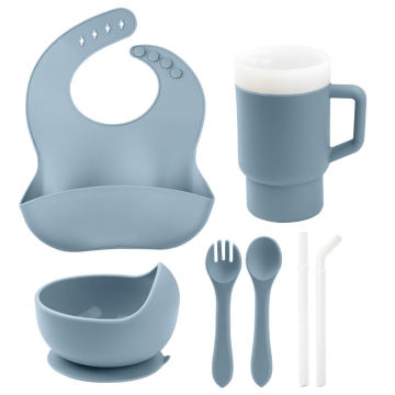 مجموعة تغذية الطفل السيليكون المكونة من 5 قطع، حل الفطام الكامل