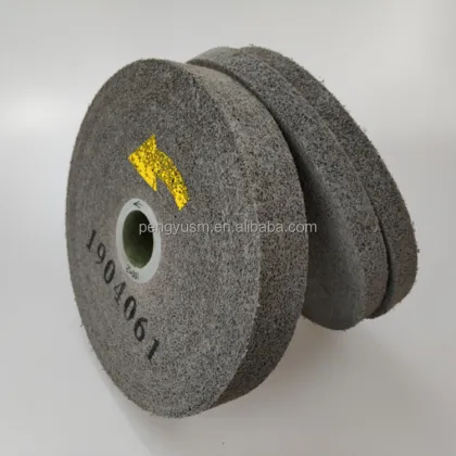 Non Woven Polishing Wheel 9S FIN 8X1X3 - Rapid Finishing Convolute Wheel for Metal