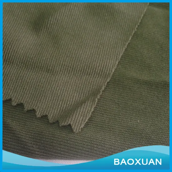 95%Polyester 5%spandex t/sp 75D36F green black soild interlock fabric for garment