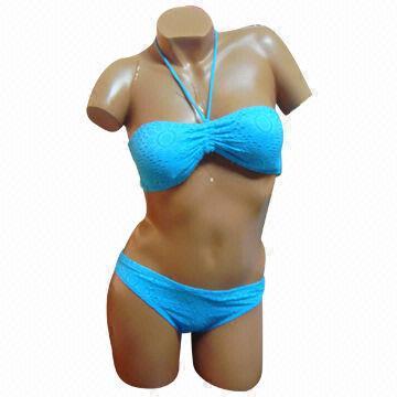 Jacquard Fabric Bandeau Bikini, Sizes S, M and L, XL