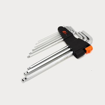 Hex Key Allen Wrench Set 9 pcs Allen Key Set Tools 1.5mm-10mm Metric Long Arm Hexagon Wrench for DIY Bike and Motorcycle