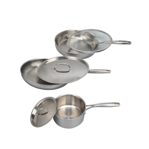 10-piece stainless steel pots and pans set