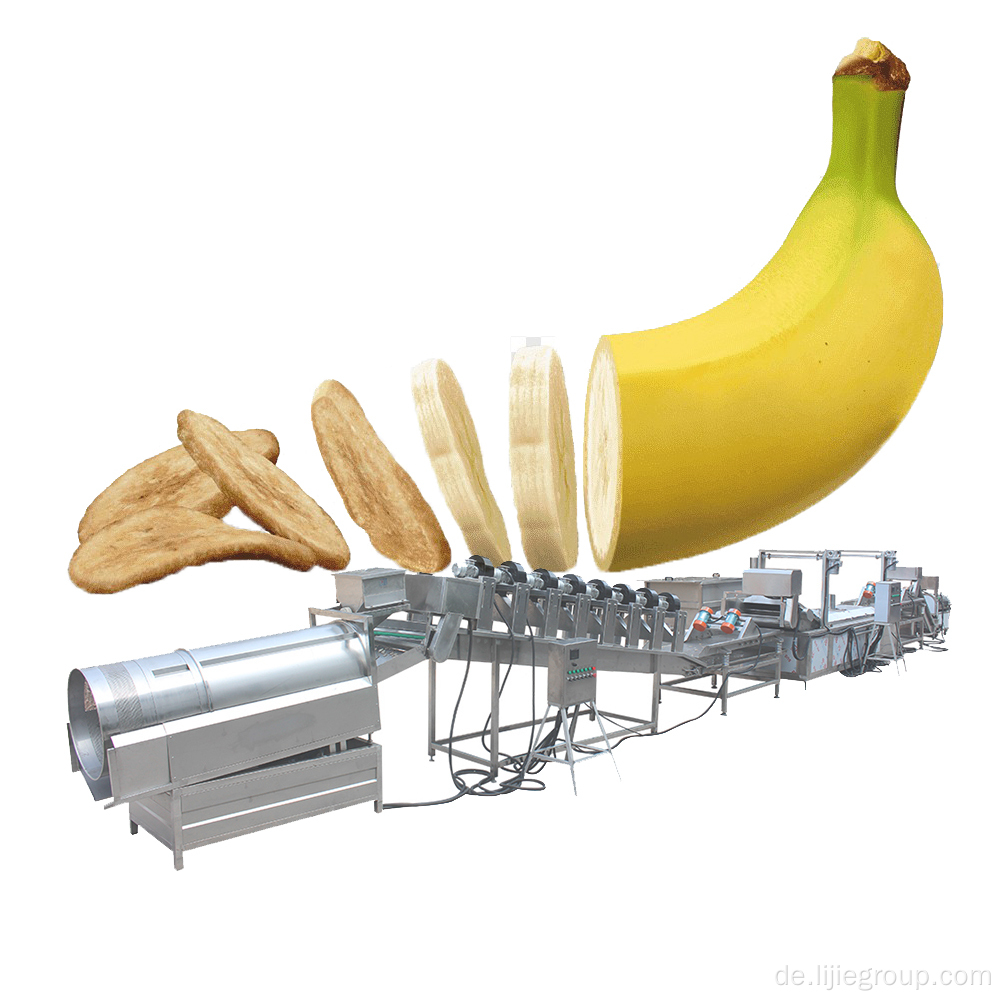 Bananenchips machen Produktionslinie