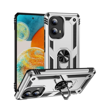 Shock Proof 360 Angelo Metal Finger Finger Magnetic Auto Monte Armatura Hybrid Telefono Custodia per Motorola Moto Edge 2024