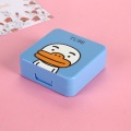 Pink Peach Square Contact lens case Cartoon Small fresh contact lens case travel glasses case as gift Contact lens care box