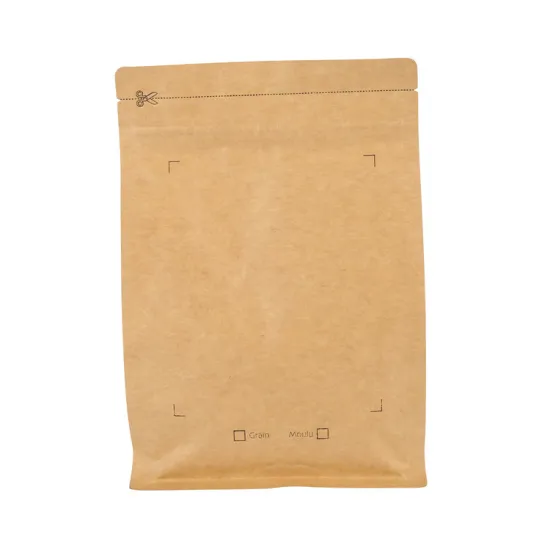 Wholesale Small Flat Kraft Foil Ziplock Coffee Packing Paper Bag