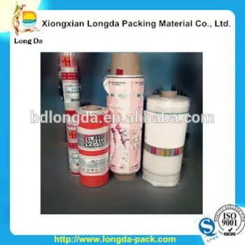 large colored plastic packaging roll