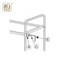 Knocked Down Square Tube Serving Trolley