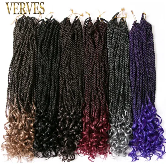 ombre Senegalese twist crochet braids hair 18 inch 30 strands/pack synthetic bulk braiding hair extension
