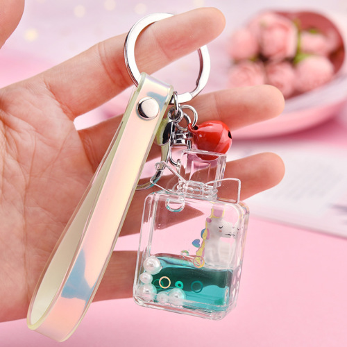 Cute Animals Keychain New Unicorn Liquid Keychain Supplier