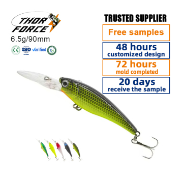 Groothandel 90 mm 6,5 g zwevende minnow Lures - Vivid Action Multi -colour harde visaas