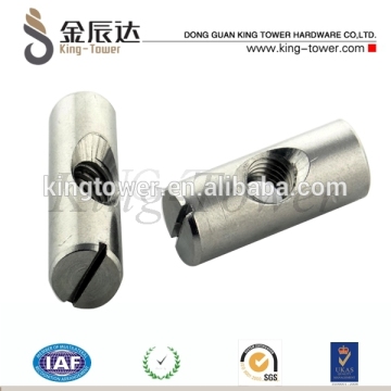 m8 stainless steel slotted cross drilled hole nut for funiture