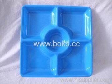 Blue Square Plastic Divided Trays 