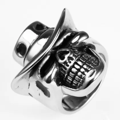 Western style Michael Jackson hat skull ring