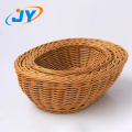 Plastic Rattan Bowl Shape Fruit Basket Handmade Fruit and Bread Pp Rattan Basket Supplier