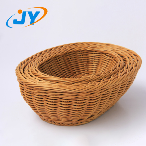 Pp Rattan Basket For Fruit Handmade Fruit and Bread Pp Rattan Basket Factory