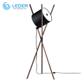 LEDER 나무 LED 플로어 램프