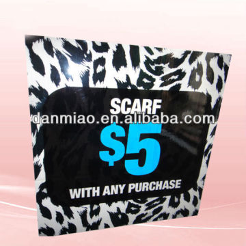 Window showcase plastic vinyl decal