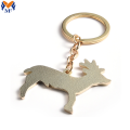 Metal cute animal personalized engraved logo keychain