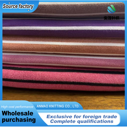 Tecido de malha Delron dupla face listrado colorido