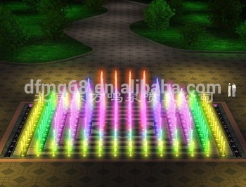 Matrix musical water fountain